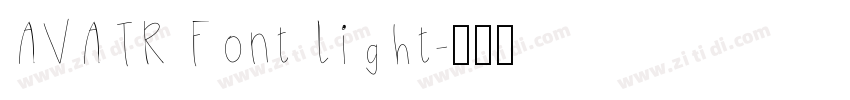 AVATR Font Light字体转换